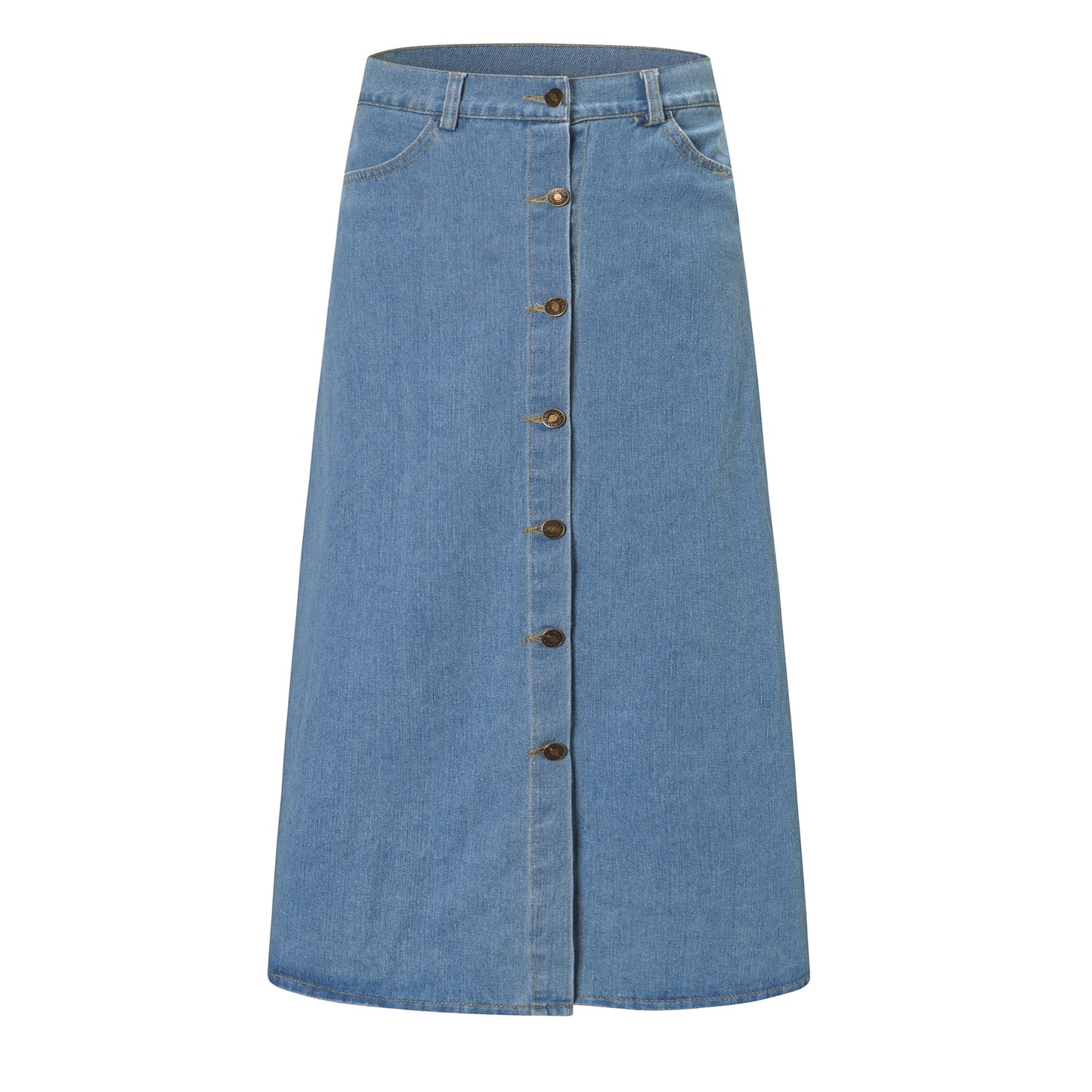 High waist denim skirt