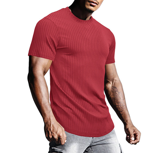 Heren sport strak T-shirt met korte mouwen
